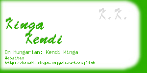 kinga kendi business card